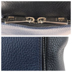 Gucci Cosmopolis 2-Way Navy Black Silver Leather Shoulder Bag — view 5