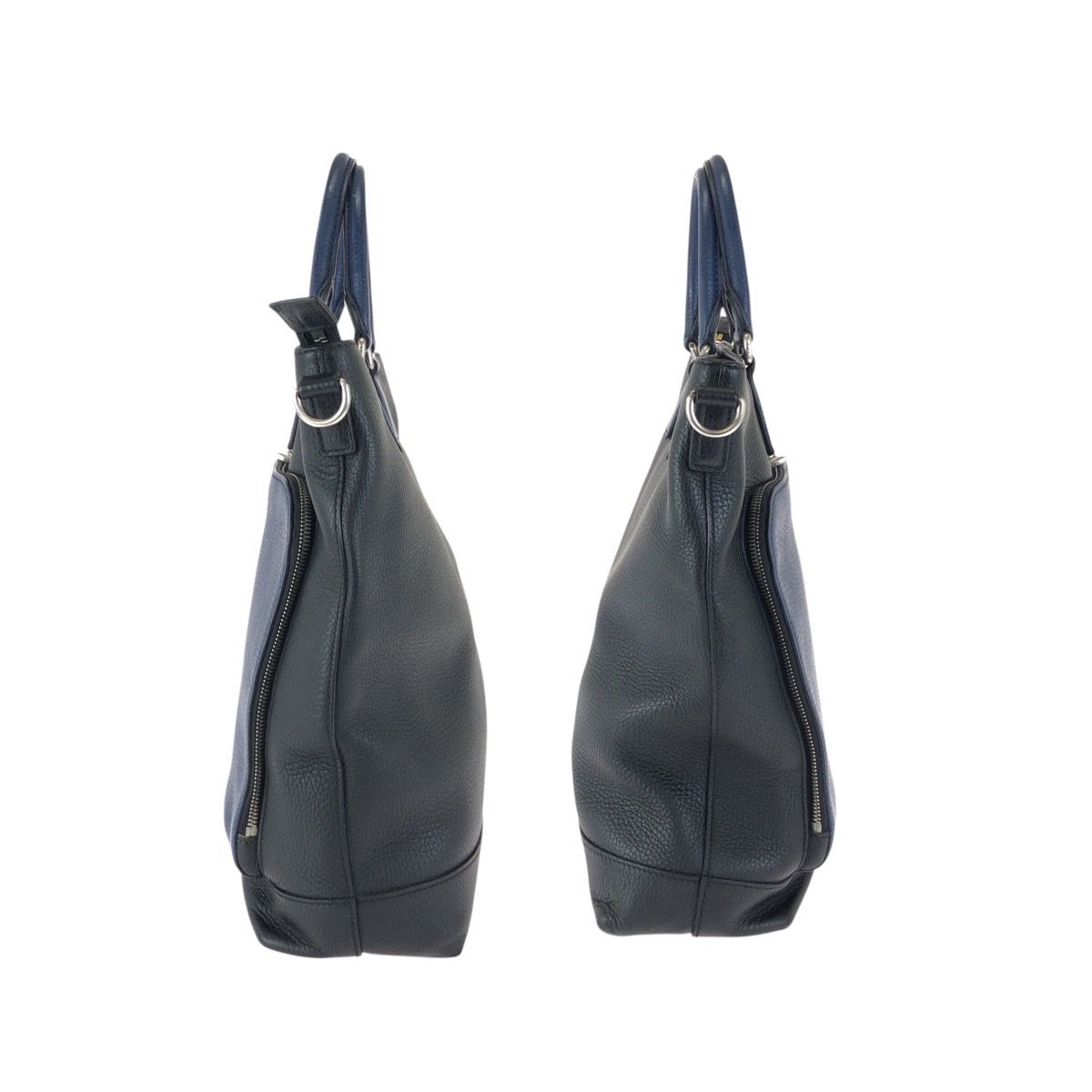 Gucci Cosmopolis 2-Way Navy Black Silver Leather Shoulder Bag — view 8