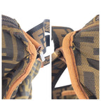 Fendi Zucca Brown Dark Nylon Leather Shoulder Bag — view 6