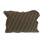 Fendi Zucca Brown Dark Nylon Leather Shoulder Bag — view 2