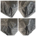 Gucci GG Supreme Black Leather Tote Boston Bag — view 4