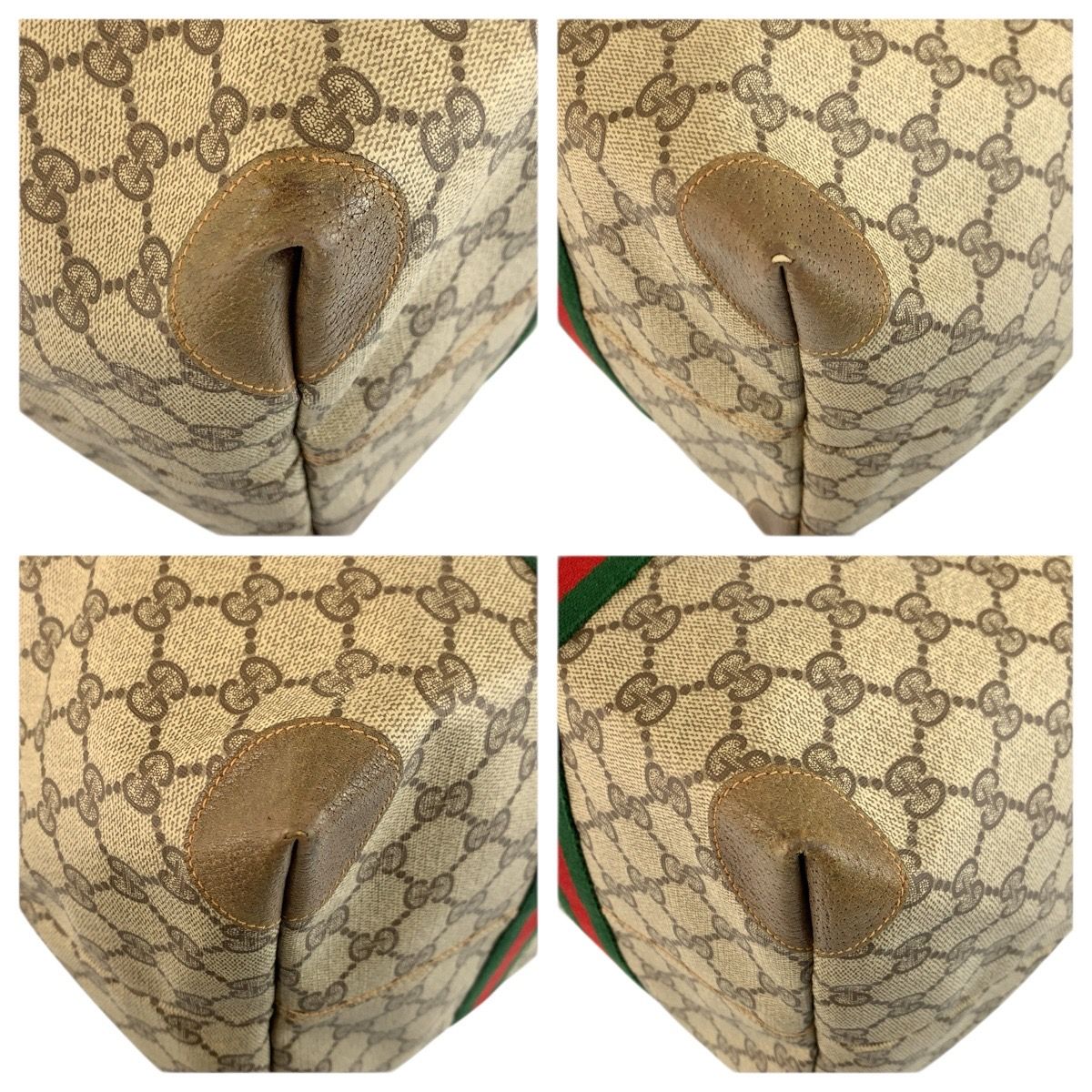 Gucci Sherry Line Beige Brown GG Supreme Canvas Boston Bag — view 4