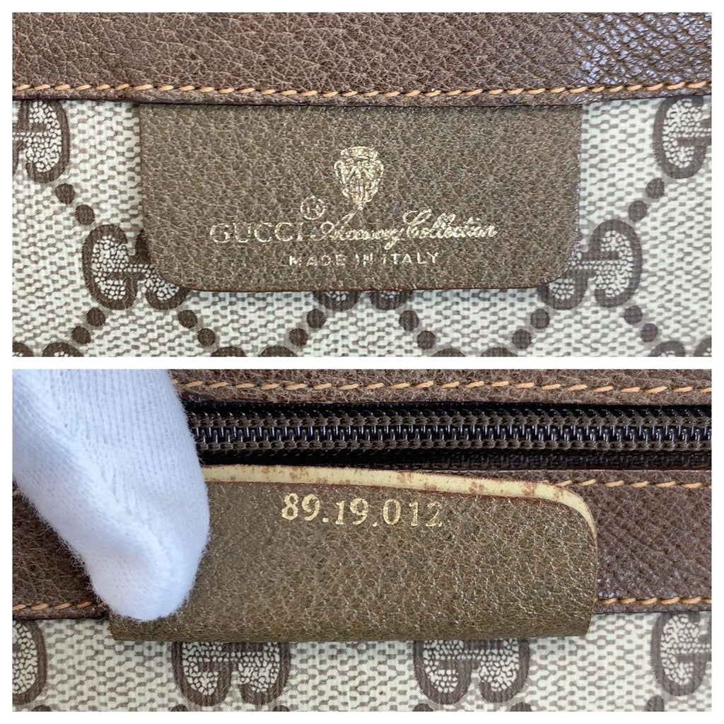 Gucci Sherry Line Beige Brown GG Supreme Canvas Boston Bag — view 3