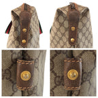Gucci Vintage Sherry Line Beige Brown Gold GG Supreme Canvas Leather 012 39 — view 5