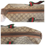 Gucci Vintage Sherry Line Beige Brown Gold GG Supreme Canvas Leather 012 39 — view 6