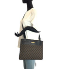 Gucci Brown Gold GG Canvas Leather Shoulder Bag — view 6