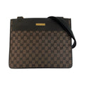Gucci Brown Gold GG Canvas Leather Shoulder Bag