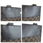 Gucci Brown Gold GG Canvas Leather Shoulder Bag — view 5