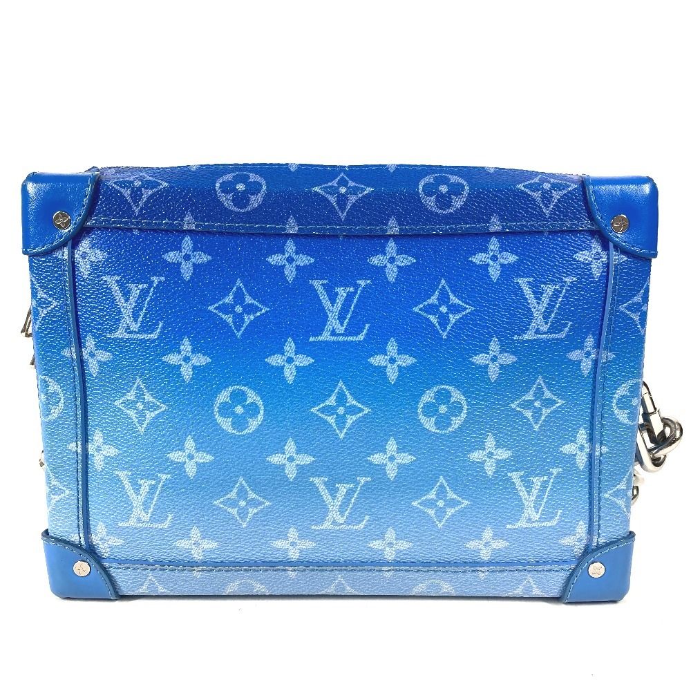 Louis Vuitton Shoulder Bag Soft Trunk Leather Canvas Blue — view 2