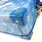 Louis Vuitton Shoulder Bag Soft Trunk Leather Canvas Blue — view 6