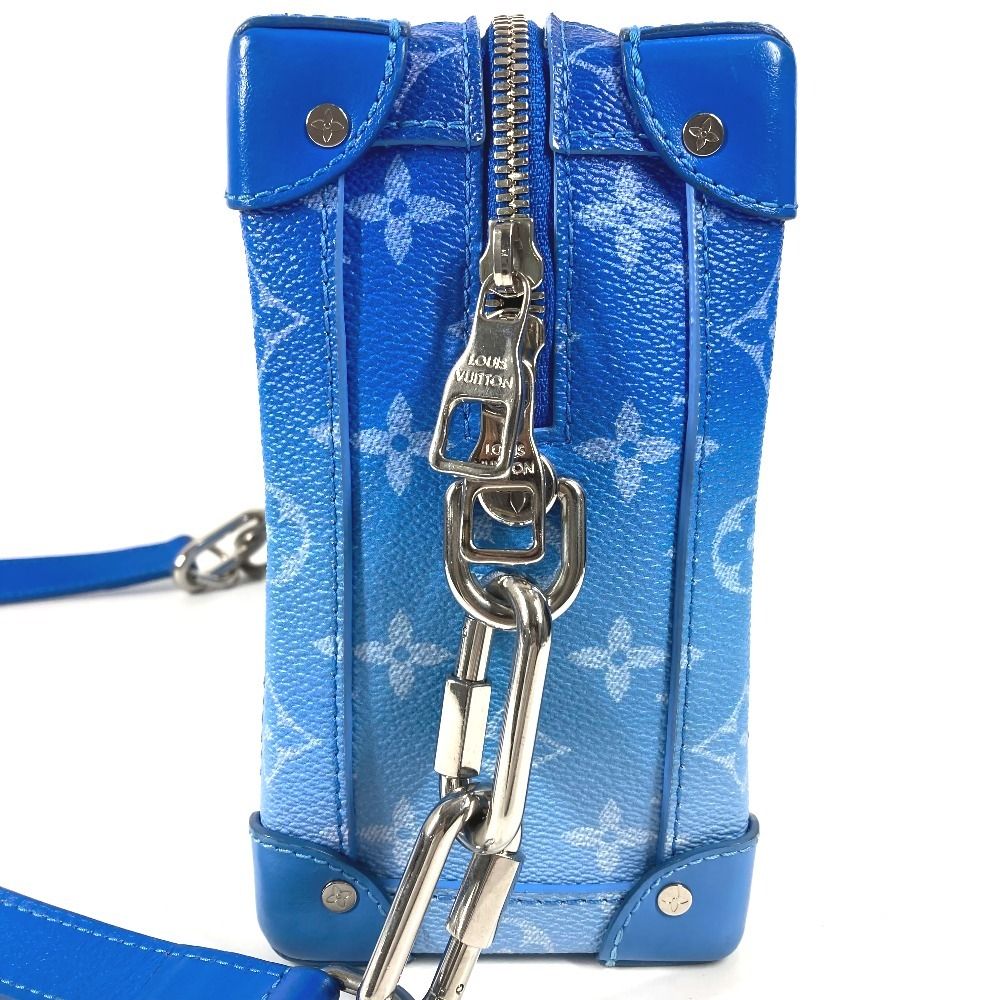 Louis Vuitton Shoulder Bag Soft Trunk Leather Canvas Blue — view 3