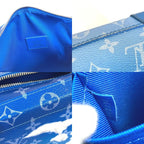 Louis Vuitton Shoulder Bag Soft Trunk Leather Canvas Blue — view 8
