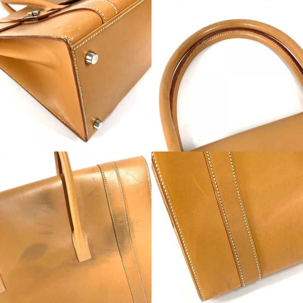 Hermes Handbag Drag 37 Box Calf Natural Beige — view 7