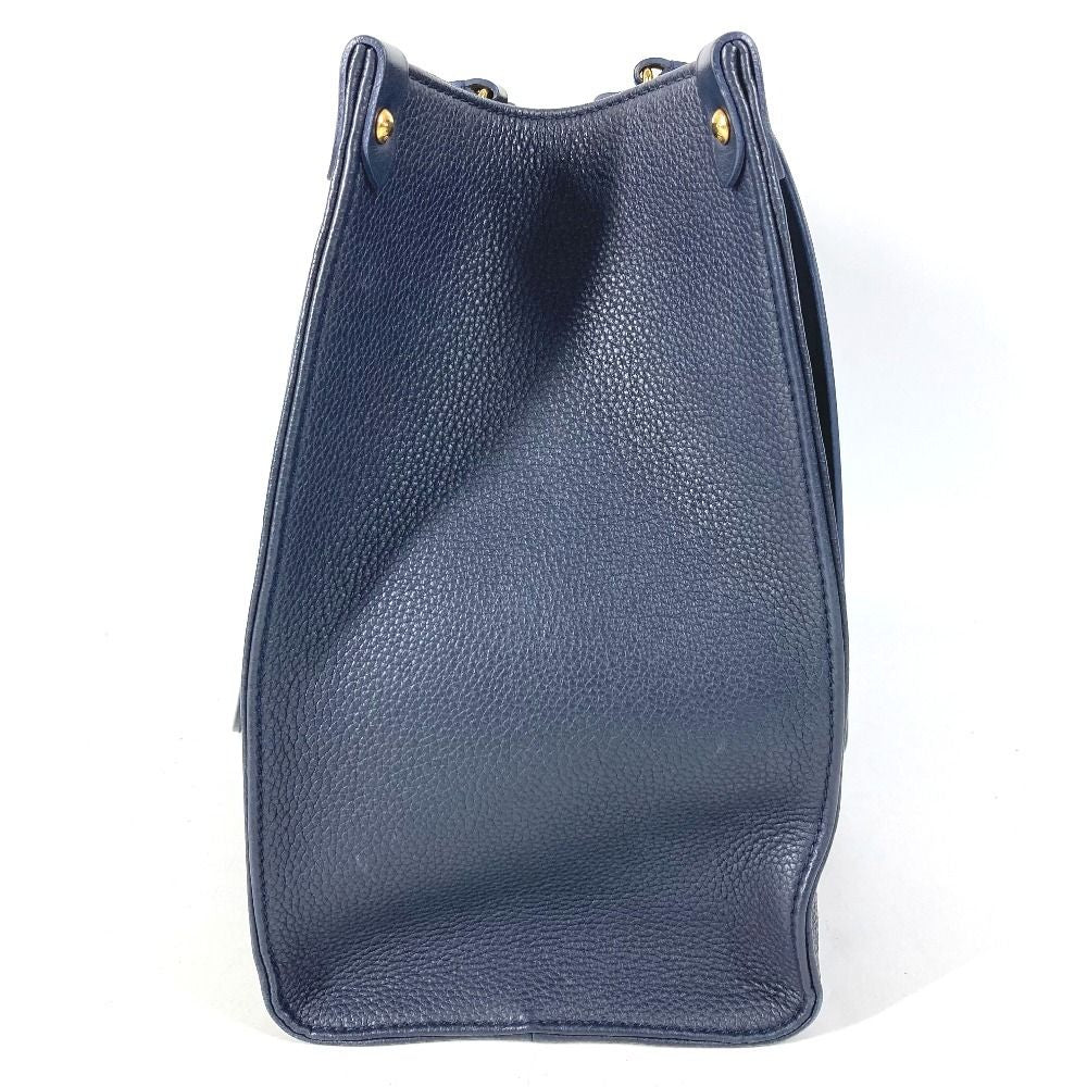 Louis Vuitton Shoulder Bag On The Go MM Leather Navy — view 3