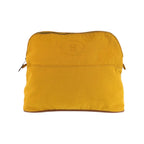 Hermes Bolide Yellow Master Gold Canvas Pouch Makeup