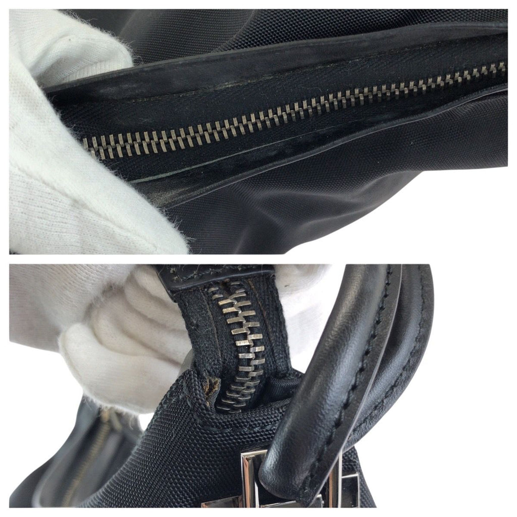 Gucci Shoulder Black Silver Nylon Leather 001 Bag — view 6