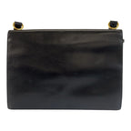 Dior Vintage Black Gold Leather Shoulder Bag — view 2