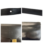Dior Vintage Black Gold Leather Shoulder Bag — view 6