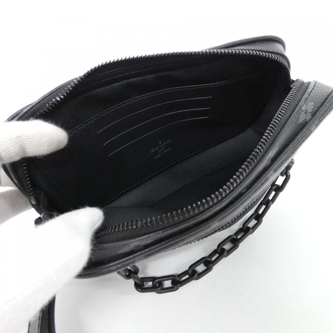 Louis Vuitton Monogram Eclipse Pochette Volga Bag — view 6