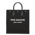 Saint Laurent Paris Tote Rive Gauche Small Canvas Leather Black