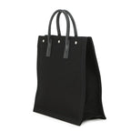 Saint Laurent Paris Tote Rive Gauche Small Canvas Leather Black — view 2