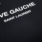 Saint Laurent Paris Tote Rive Gauche Small Canvas Leather Black — view 6