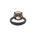 Bottega Veneta Ring Colored Stone Round Cut Intrecciato