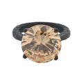 Bottega Veneta Ring Colored Stone Round Cut Intrecciato