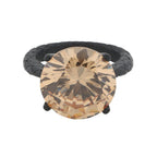 Bottega Veneta Ring Colored Stone Round Cut Intrecciato