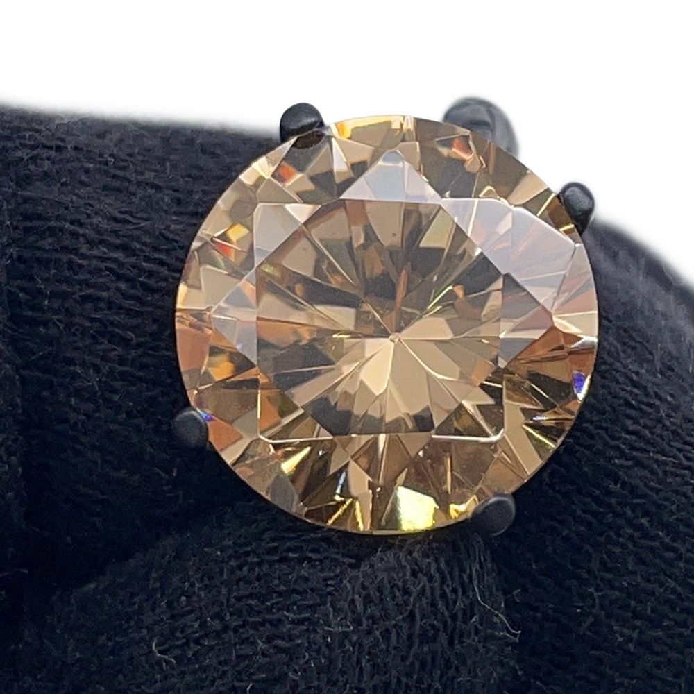 Bottega Veneta Ring Colored Stone Round Cut Intrecciato
