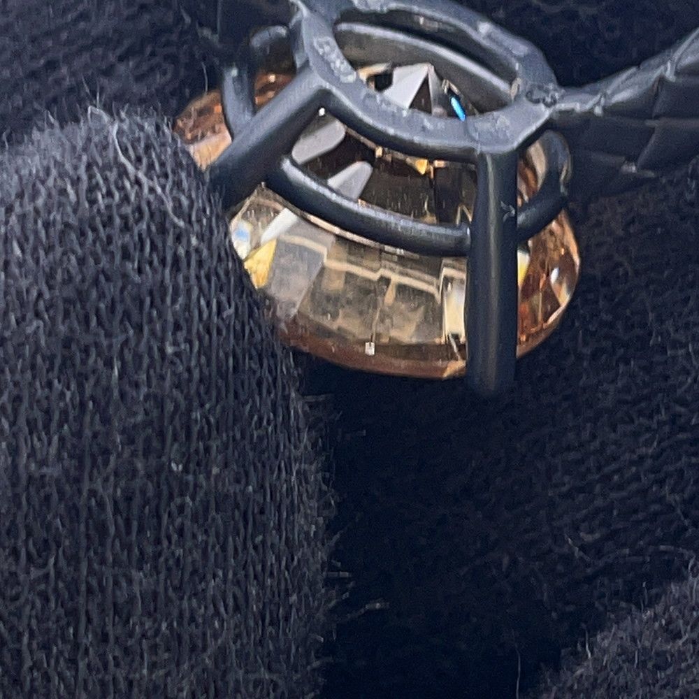 Bottega Veneta Ring Colored Stone Round Cut Intrecciato