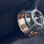 Bottega Veneta Ring Colored Stone Round Cut Intrecciato