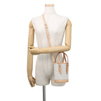 Louis Vuitton Monogram Mini Nano Bucket 2-Way Shoulder Bag White — view 5