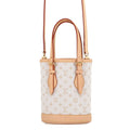 Louis Vuitton Monogram Mini Nano Bucket 2-Way Shoulder Bag White