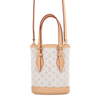 Louis Vuitton Monogram Mini Nano Bucket 2-Way Shoulder Bag White