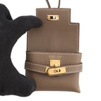 Hermes Bag Charm Kelly Festival Etoupe Gold Swift — view 5