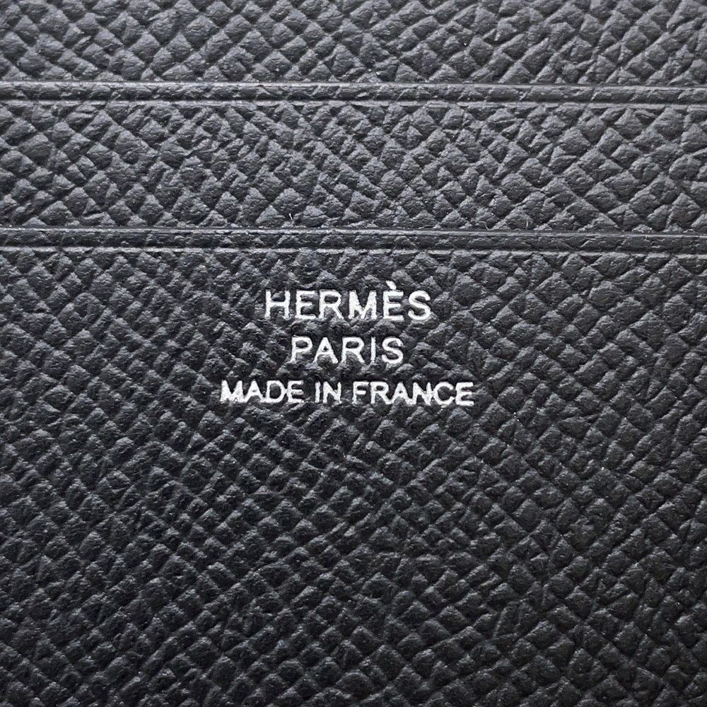 Hermes Card Case Mc2 Euclid Black Epsom Business Holder — view 6
