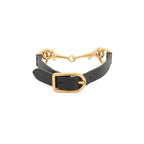 Hermes Bracelet Molle Horsebit Black Gold Swift T2 — view 3