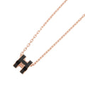 Hermes Necklace Mini Pop Black Pink Gold