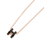 Hermes Necklace Mini Pop Black Pink Gold