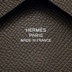 Hermes Coin Case Calvi Duo Vert Roden Silver Epsom — view 7