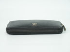 Chanel CC Logo Camelia Zip Around Wallet Leather Black — view 5