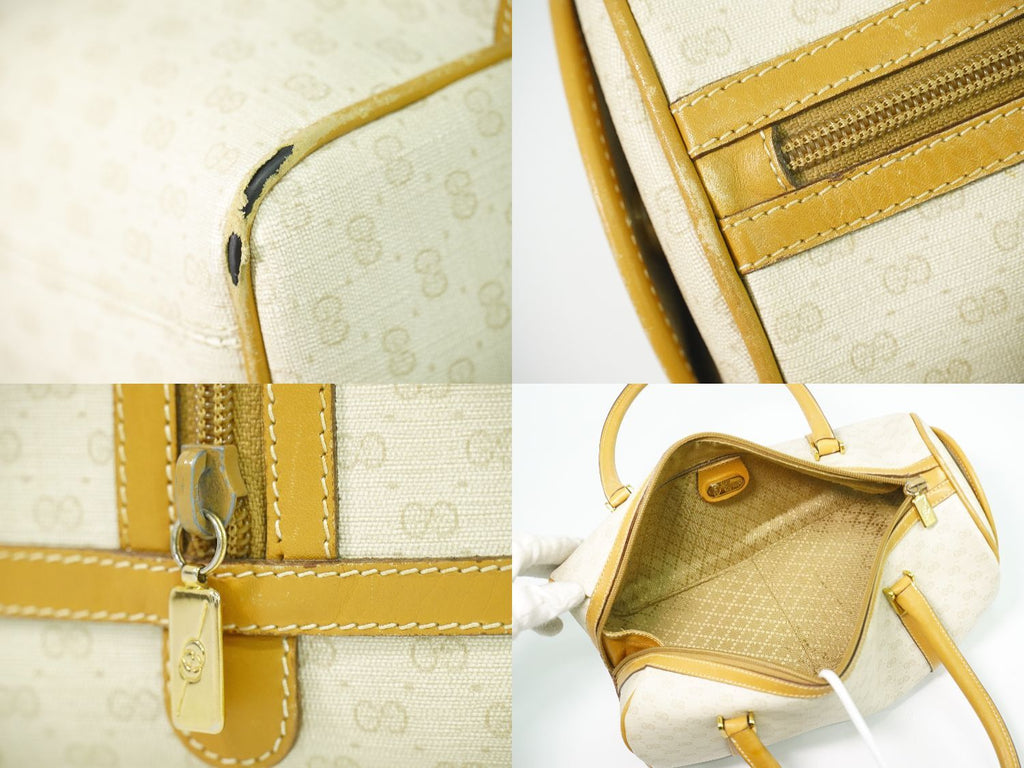 Gucci Micro GG Mini Boston Bag Beige — view 8