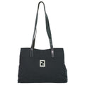 Fendi Zucca Shoulder Bag Tote Canvas Black