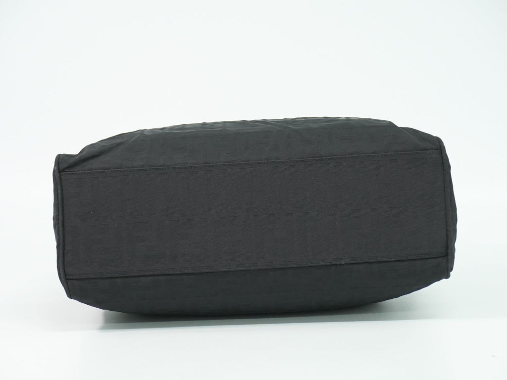 Fendi Zucca Shoulder Bag Tote Canvas Black — view 3