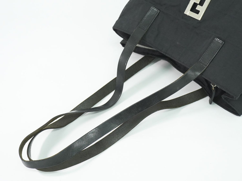 Fendi Zucca Shoulder Bag Tote Canvas Black — view 4
