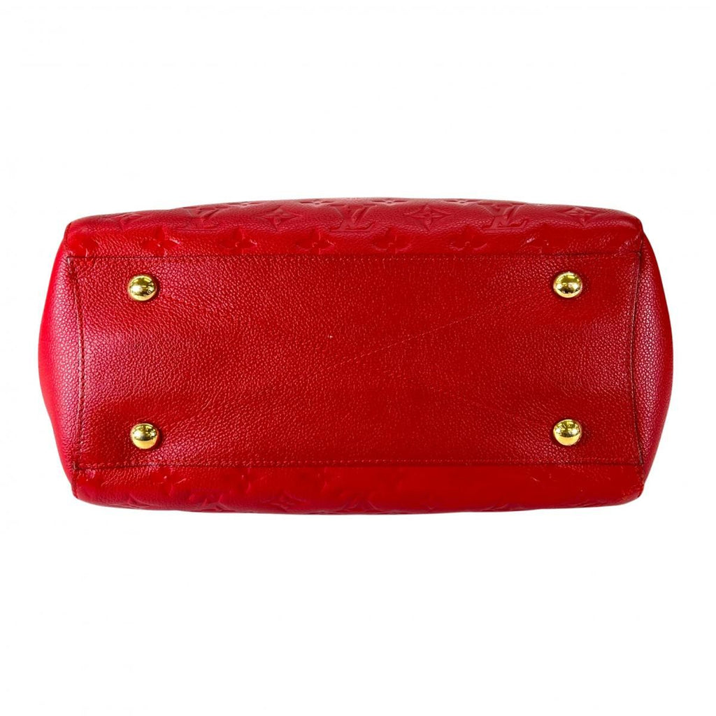 Louis Vuitton Cerise Shoulder Montaigne MM Handbag Red — view 4
