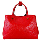 Louis Vuitton Cerise Shoulder Montaigne MM Handbag Red — view 2
