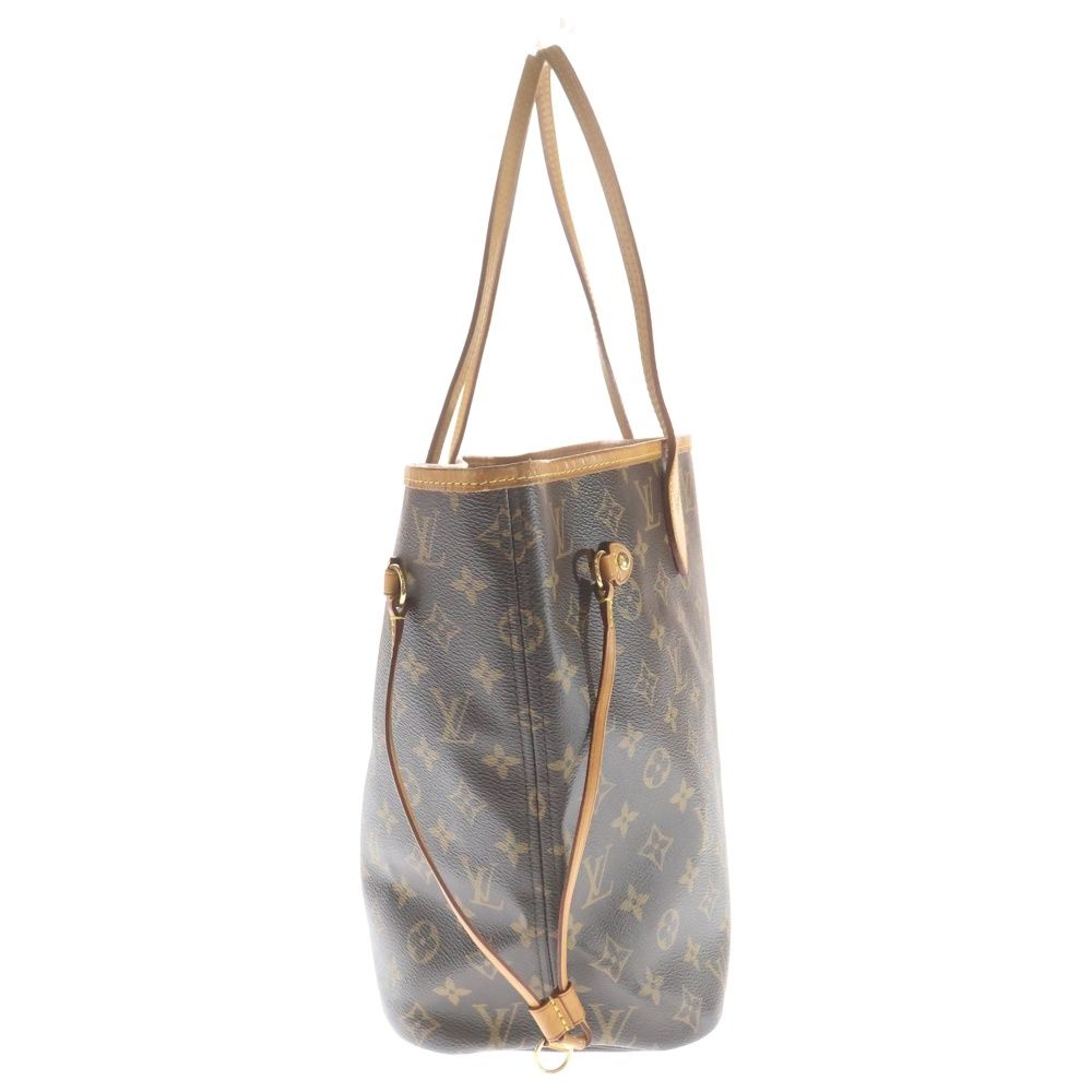 Louis Vuitton Monogram Neverfull MM Tote Brown Pink Leather Gold — view 3