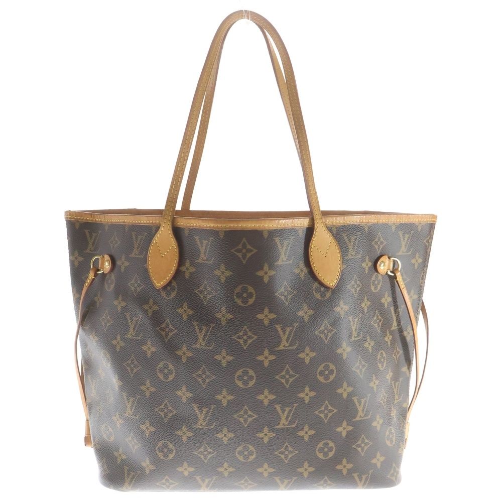 Louis Vuitton Monogram Neverfull MM Tote Brown Pink Leather Gold